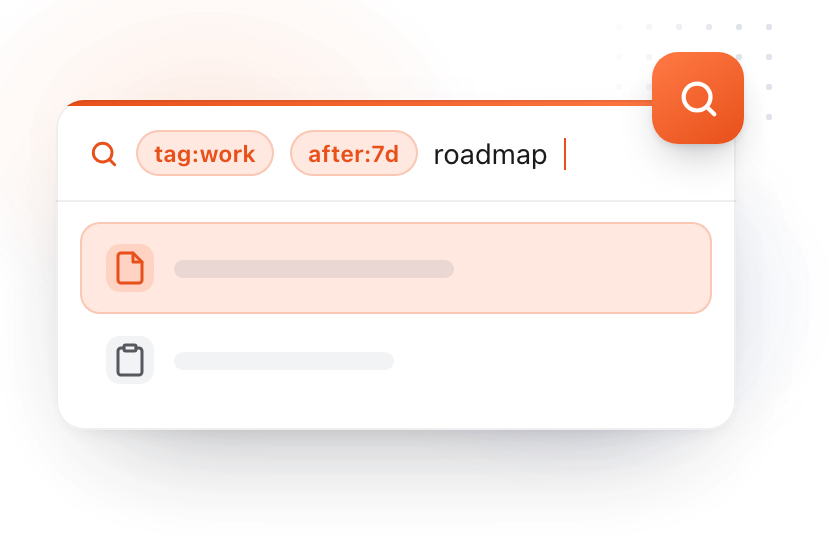 A search with tag and after capsules
