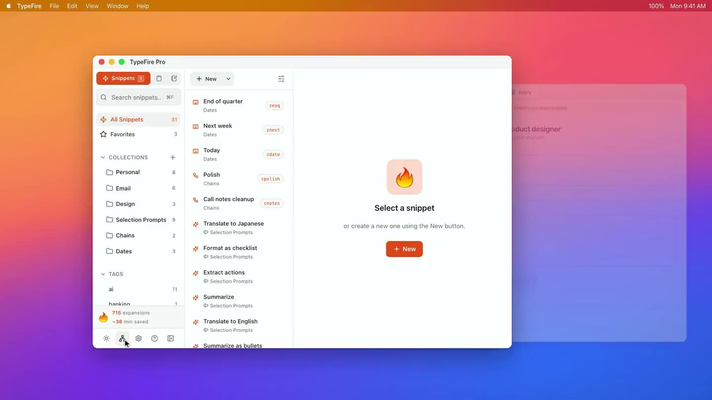 TypeFire screenshot 1